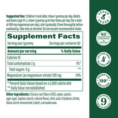 Close-up of raspberry-flavored MegaFood Magnesium Citrate Gummies