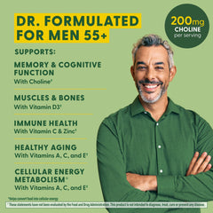 Graphic highlighting immune support nutrients in MegaFood 55+