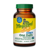 Front view of MegaFood Men's 40+ One Daily Multivitamin 60 tabs bottle