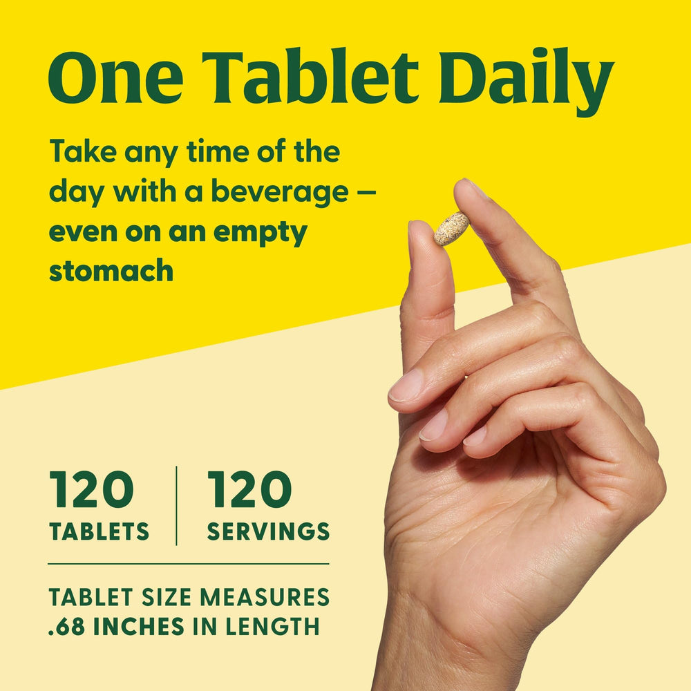 Vegetarian-friendly label for MegaFood Men's 55+ multivitamin