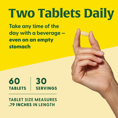 Packaging showing 60 tablets (30 servings)