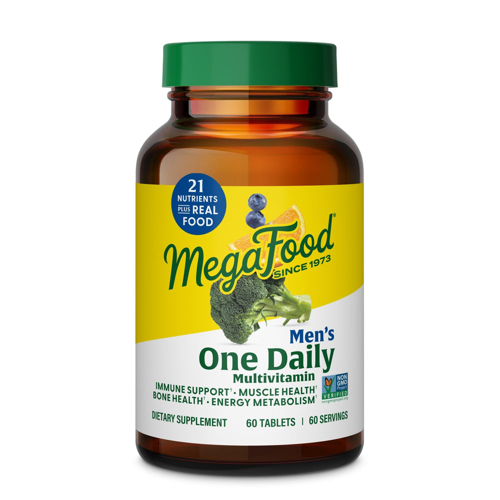 MegaFood One Daily Men's Multivitamins bottle on white background