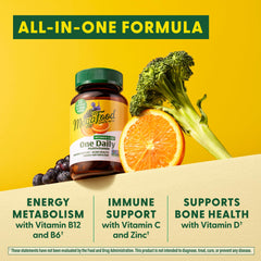 Real Food ingredients inside MegaFood formula: broccoli, oranges, blueberries, ashwagandha