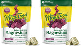 Front view of MegaFood Relax + Calm Magnesium grape soft chews in a two-pack