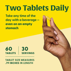 Nutrition facts and ingredients section on the bottle label