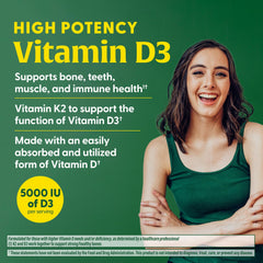 Close-up of MegaFood Vitamin D3 5000 IU label