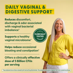 Concept image of vaginal balance and digestive health