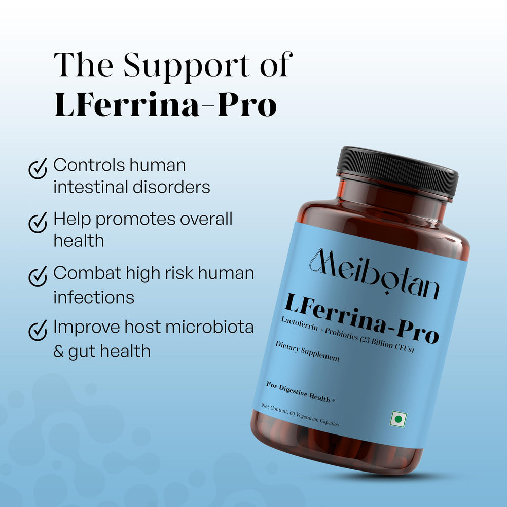 Nutritional label and ingredients graphics for MEIBOTAN supplement