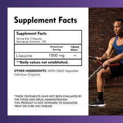 Meibotan L-Leucine 2000mg supplement facts panel