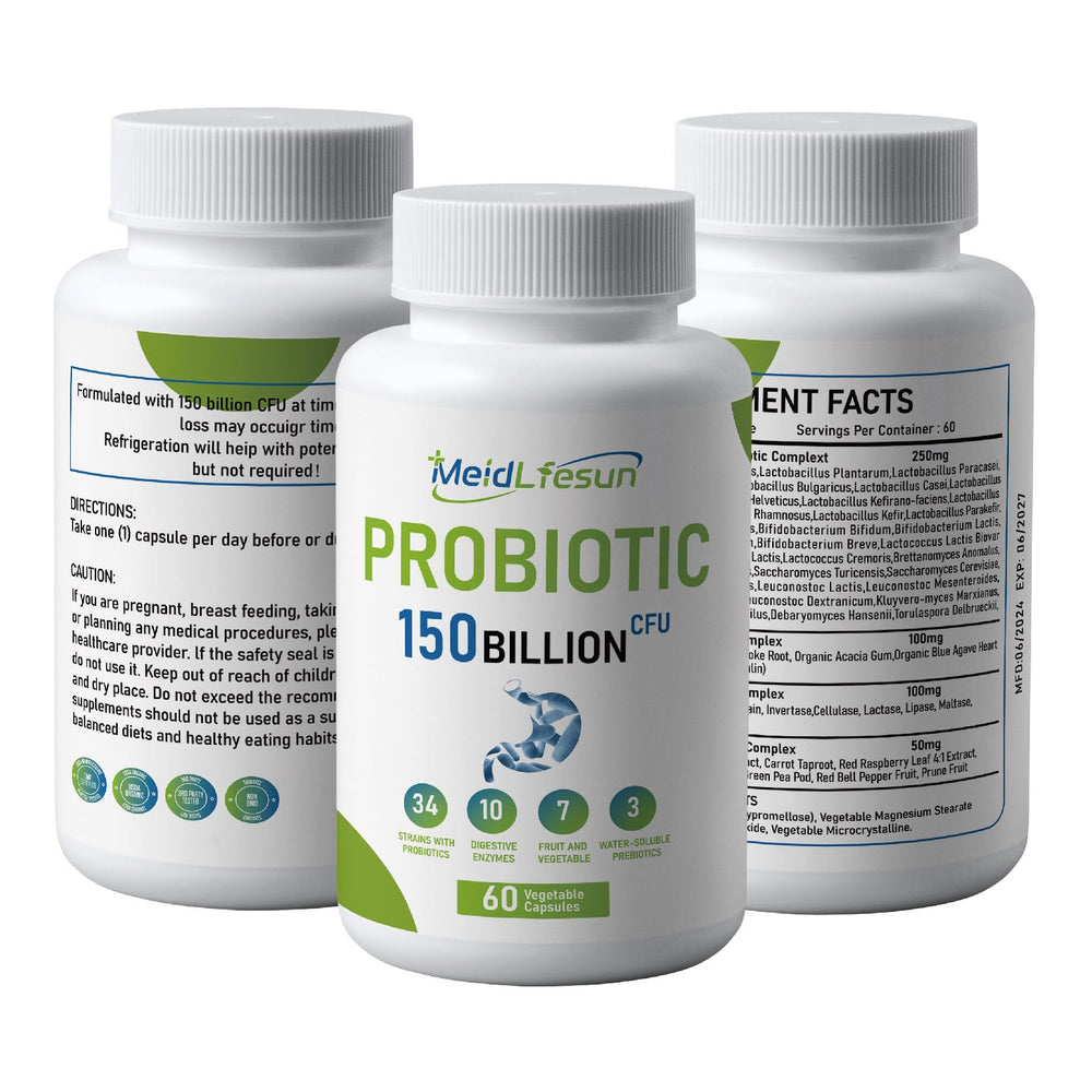 Digestive enzymes and probiotic capsules illustrating digestive support