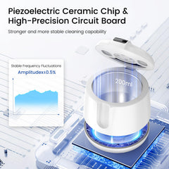 48kHz ultrasonic cleaning action illustration