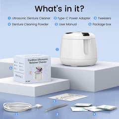 Large 200ml chamber suitable for dentures and retainers