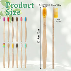 Individually wrapped bamboo toothbrushes for travel and hygiene