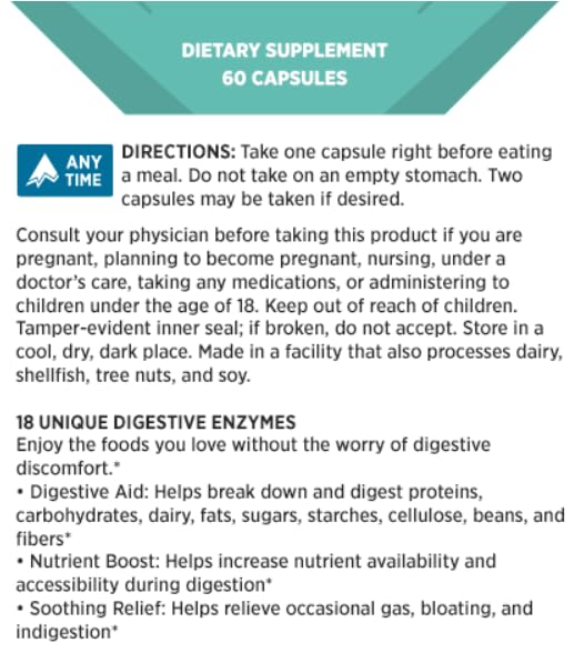 Good Zymes Digestive Enzymes 60 capsules bottle front view