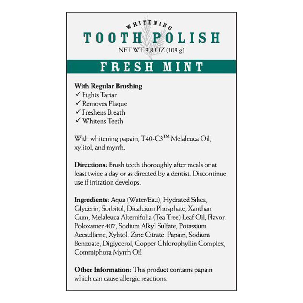 Close-up of Melaleuca Tooth Polish Fresh Mint paste texture