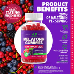 Bottle label showing 120 gummies, gluten-free and vegetarian