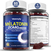 Front view of Melatonin 20mg Gummies for Adults bottle