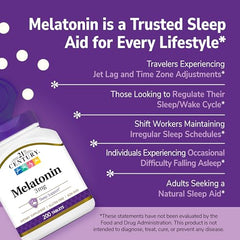 Melatonin 3 mg tablets bottle close-up