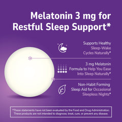 Sealed bottle of melatonin 3 mg tablets, 200-count