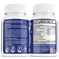 Label showing 180 servings and sleep-rest cycle benefits