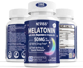 Bottle and label of Melatonin 50 mg 9-in-1 sublingual supplement