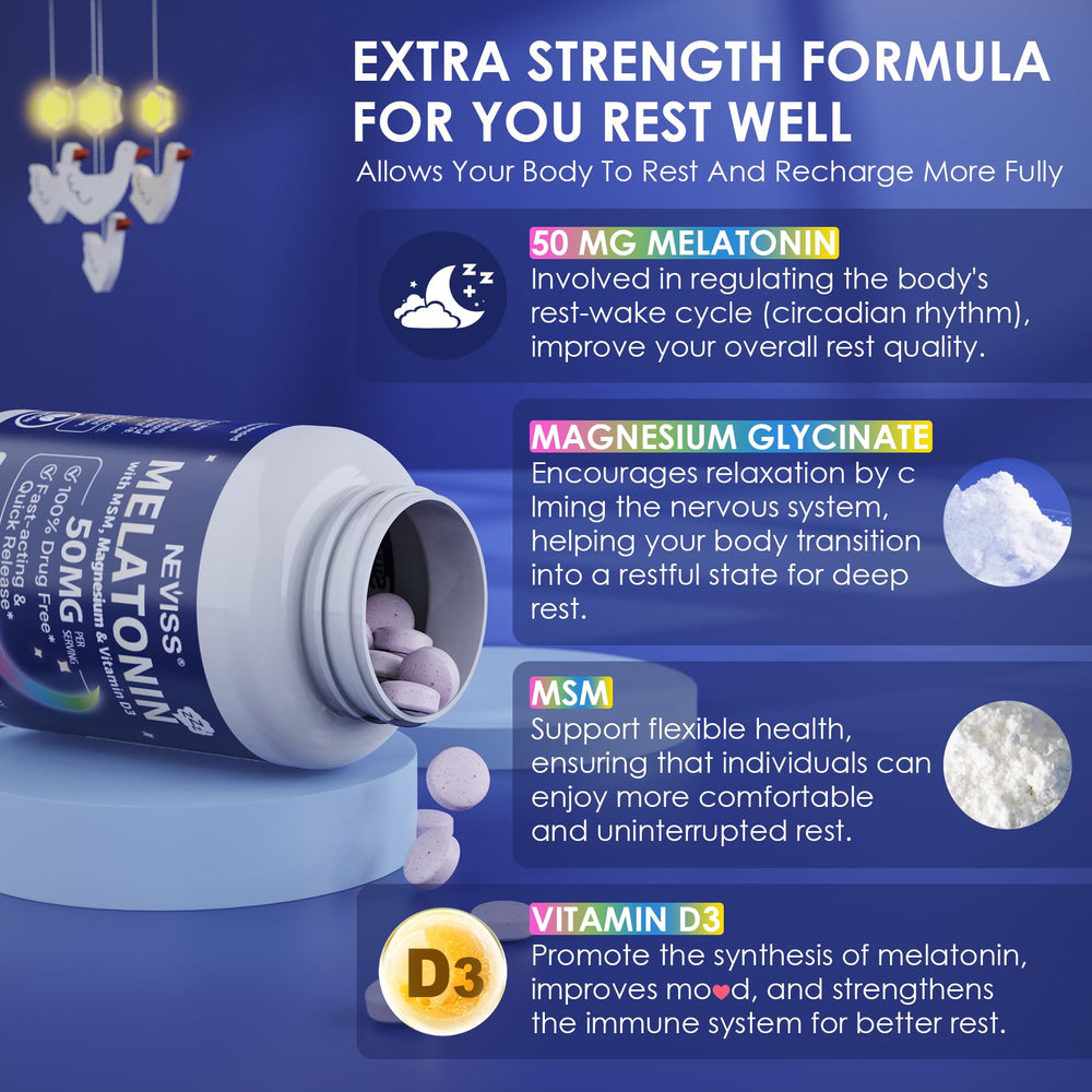 Herbal blend includes Ashwagandha, Lemon Balm, Passionflower, Chamomile