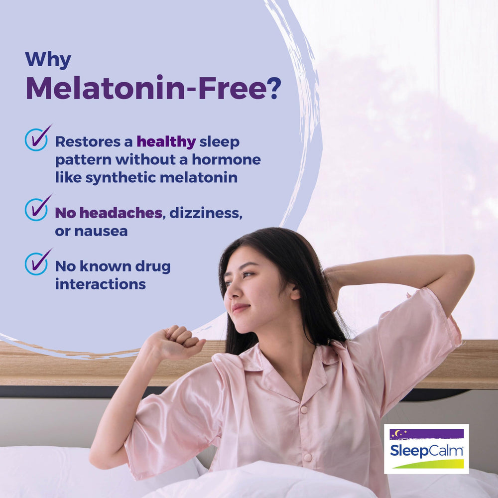 Melatonin-free SleepCalm label graphics