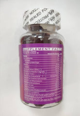 Gummies with label highlighting vegan and Non-GMO attributes