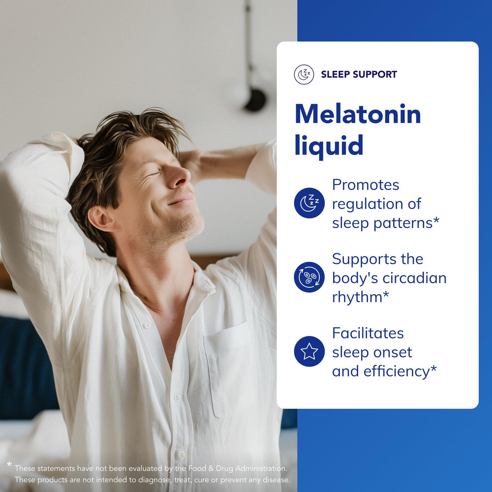 Diagram showing melatonin supporting the sleep-wake cycle