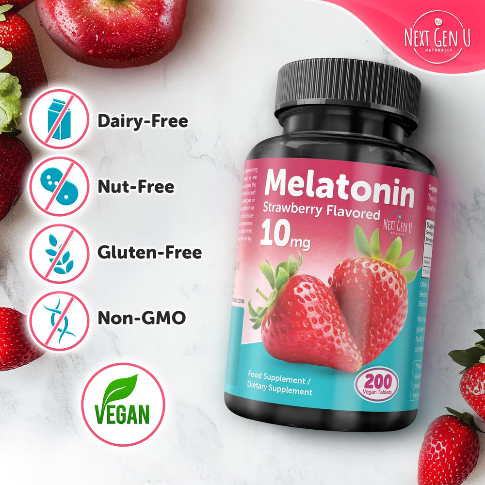 Vegan and gluten-free melatonin supplement packaging