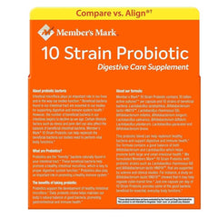 Two Member's Mark 5X Probiotic Digestive Care bottles – side view