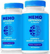 Memo Defender Pills bottle on white background