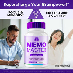 Memo Master Capsules bottle with label close-up