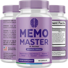 Front view of Memo Master Capsules bottle