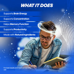 Back view of Memory Defender bottle showing supplement facts