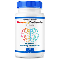 Memory Defender bottle with 60 capsules on a white background