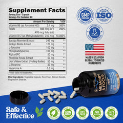 60 capsules bottle for memory and focus