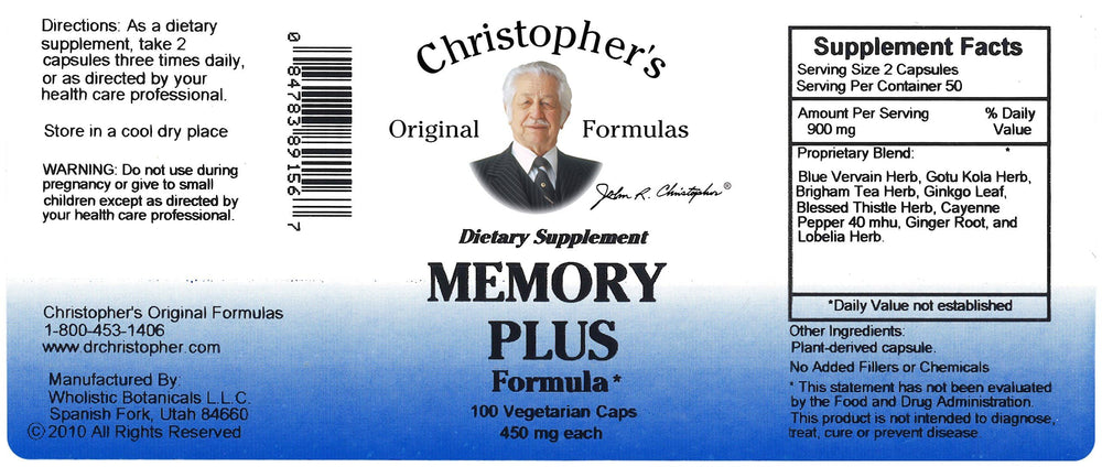 Memory Plus capsules arranged in a row