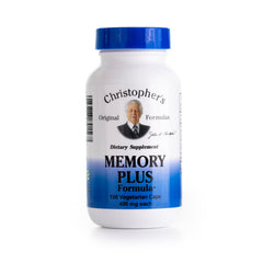 Memory Plus Herbal Blend bottle label with Christopher's Original Formulas
