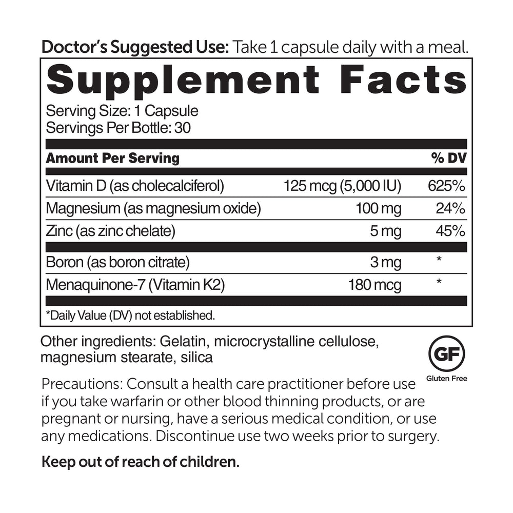MenaQ7 vitamin K2 for bone health and calcium deposition