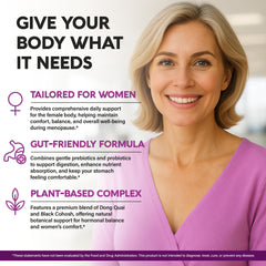 Bottle of Menopause 25-in-1 supplement