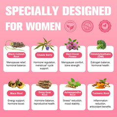 Key ingredients: Vitex, DIM, Dong Quai, Red Clover