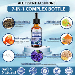 Dropper dispensing menopause liquid supplement