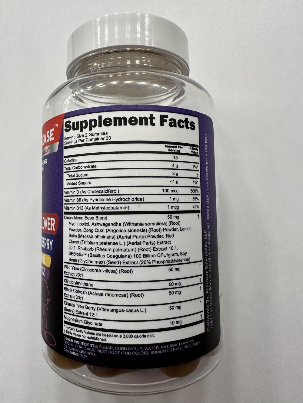 Red clover supplement for hormone balance gummy