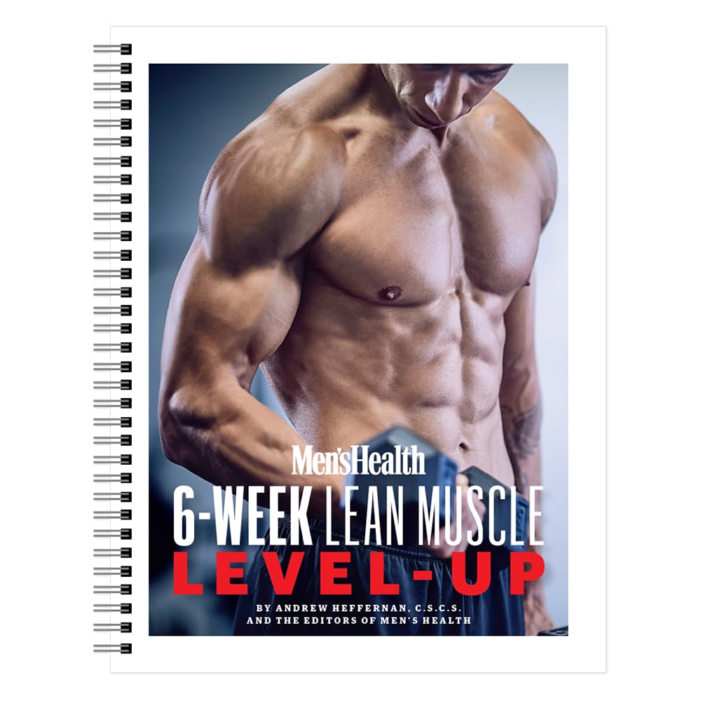 Men's Health 6-week lean muscle level-up cover shows a structured gains plan for lean growth.