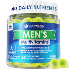 Front view of Mens Methylated Multivitamin Gummies bottle