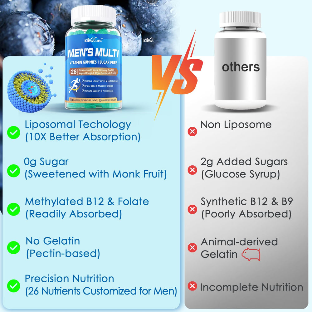 Lifestyle shot of a man energized by multivitamin gummies