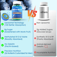 Lifestyle shot of a man energized by multivitamin gummies