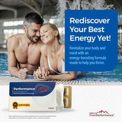 MEN'S PeakPerformance Horny Goat Weed capsule with branding suggesting enhanced drive potential.