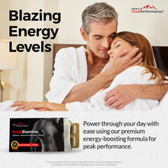 MEN'S PeakPerformance Male Maximizer gym scene suggests enhanced stamina during workouts